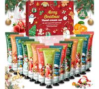 BBLTIFF Set Crema de Manos Regalo 15 Pack, para Piel Seca y Agrietada, Crema Manos Navidad Mini Regalos Navidad, Rápida Absorción para Hombres, Mujeres y Niños