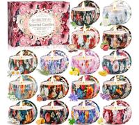 BBLTIFF Velas Perfumadas, 16 Piezas Velas Aromáticas, Velas Decorativas, Juego De Velas Perfumadas, Hasta 320 Horas Para Baño, Yoga, Bodas, Navidad, Día de La Madre, Regalos de Cumpleaños (16 Aromas)