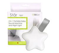 Bblüv - Stär - Máquina de sonido portátil con luz nocturna para niños y bebés 2 en 1-15 canciones - Máquina calmante de ruido blanco - Sonido de latidos u ondas - Temporizador de apagado automático