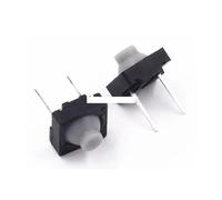 BBMZSM 100 interruptores táctiles de 8 x mm, DIP, botones conductores 2P, interruptor botón silicona, táctil, 2 pines centrales .D124