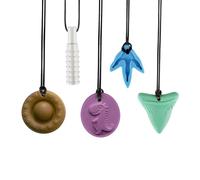 BBNJBABY Collares sensoriales masticables para niños sensoriales, juguetes sensoriales de silicona, collar masticable sensorial para autismo