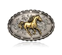 BBOTEN Hebilla de cinturón occidental, hebilla de cinturón de caballo para hombres y mujeres, vaquero, rodeo, texas, hebillas de cinturón para hombre, Gris, Small