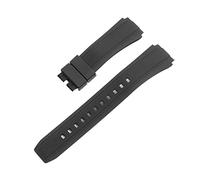 BBPLWEEA YingYou Calidad de goma de silicona negra de calidad Compatible With LA SERIE DE EDIFICE EF-552 WheamBands Man Watch Pulsera Buckle de despliegue inoxidable 25 * 20mm(No Buckle)