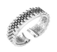 BBPLWEEA YingYou Correa de accesorios de reloj de acero inoxidable macizo compatible con Rolex DATEJUST DAY-DATE OYSTERPERTUAL DATE Correa de reloj 17 mm 20 mm 21 mm(Silver 5,21mm no logo)