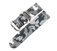 BBPLWEEA YingYou Correa De Nailon Verde Camuflaje, Correa De Nailon Deportiva De 20 Mm / 22 Mm Y 24 Mm, Resistente Al Agua Y Al Sudor, Corsé Grueso De Doble Capa For Hombres(A Silver clasp,22mm)