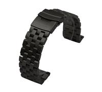 BBPLWEEA YingYou Correa De Reloj Acero Inoxidable Sólido Calidad, Con Interfaz Plana, 18 Mm, 20, 22, 24 Y 26, Herramientas(Black-Screw,24mm)