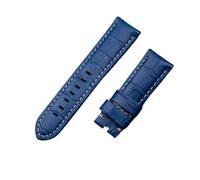 BBPLWEEA YingYou Correa De Reloj De Cuero Italiano De 22mm, 24mm, 26mm, Compatible Con Correa De Reloj Panerai Con Hebilla Tang PAM441/111/386, Accesorios(Light Blue Beige,22MM PAM_ROSE BUCKLE)