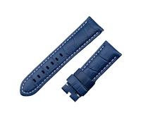 BBPLWEEA YingYou Correa De Reloj De Cuero Italiano De 22mm, 24mm, 26mm, Compatible Con Correa De Reloj Panerai Con Hebilla Tang PAM441/111/386, Accesorios(Light Blue White,26MM PAM_ROSE BUCKLE)
