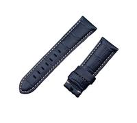 BBPLWEEA YingYou Correa De Reloj De Cuero Italiano De 22mm, 24mm, 26mm, Compatible Con Correa De Reloj Panerai Con Hebilla Tang PAM441/111/386, Accesorios(Dark Blue Beige,24MM PAM_ROSE BUCKLE)