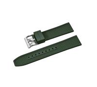 BBPLWEEA YingYou Correa de reloj HAISCH FKM de caucho con diseño de bala, 18 mm, 20 mm, 22 mm y 24 mm, de liberación rápida, resistente al agua y al agua.(FKM-Green 1,20mm)