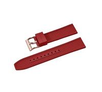 BBPLWEEA YingYou Correa de reloj HAISCH FKM de caucho con diseño de bala, 18 mm, 20 mm, 22 mm y 24 mm, de liberación rápida, resistente al agua y al agua.(FKM-Red 4,20mm)