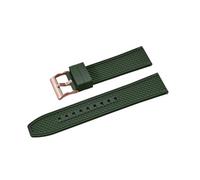 BBPLWEEA YingYou Correa de reloj HAISCH FKM de caucho con diseño de bala, 18 mm, 20 mm, 22 mm y 24 mm, de liberación rápida, resistente al agua y al agua.(FKM-Green 4,20mm)