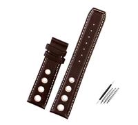 BBPLWEEA YingYou Pulsera De Cuero Genuino Compatible Con Tissot 1853 Sports Watchband Racing PRS516 T91. Capa Superior De Piel De Vaca De 20 Mm. Correa Chopin. Accesorios.(Brown white no)