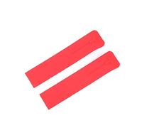 BBPLWEEA YingYou Wheamband de silicona 20mm 21mm deportes apto for toco tacto T013 t047 Correa de goma T-Sport Wamkband impermeable T013420A T047420A T33(Red no clasp 21mm)