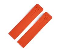 BBPLWEEA YingYou Wheamband de silicona 20mm 21mm deportes apto for toco tacto T013 t047 Correa de goma T-Sport Wamkband impermeable T013420A T047420A T33(Orange no clasp 21mm)