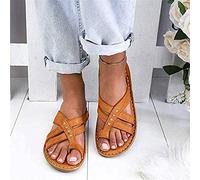 BBPM Mujeres Cómodas Sandalias Corrector De Juanetes Ortopédico para Mujeres Zapatos Ortopédicos de Corrección de pie de Dedo Gordo Corrector de Juanetes Ortopédico,Marrón,EU39/US7.5