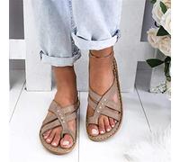 BBPM Mujeres Cómodas Sandalias Corrector De Juanetes Ortopédico para Mujeres Zapatos Ortopédicos de Corrección de pie de Dedo Gordo Corrector de Juanetes Ortopédico,Latón,EU40/US8
