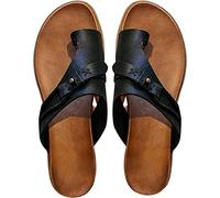 BBPM Sandalias de corrección de Dedo Gordo para Mujer, Sandalias ortopédicas de corrección de juanetes con Soporte de Arco para enderezar Zapatos,Negro,EU41/US9