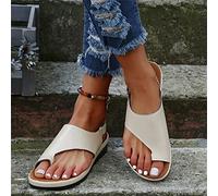 BBPM Sandalias ortopédicas correctoras de juanetes para Mujer, corrección de Dedo Gordo del pie, Zapatos de Cuero PU, cómodas Sandalias Informales de Verano,Oro,EU36/US5