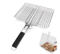 BBQ Basket - Accesorio para barbacoa para cocinar cerdo, ternera, brócoli, bistec, cordero, patatas, pescado, verduras | Rejilla antiadherente de acero inoxidable
