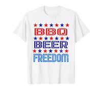 BBQ Beer Freedom Shirt USA America 2021 Proud American Men Camiseta