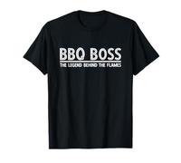 BBQ Boss The Legend Behind the Flames Barbacoa Smoker Dad Camiseta