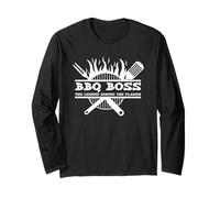 BBQ Boss The Legend Behind the Flames Barbacoa Smoker Dad Manga Larga