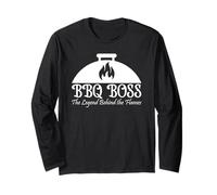 BBQ Boss The Legend Behind the Flames Barbacoa Smoker Dad Manga Larga