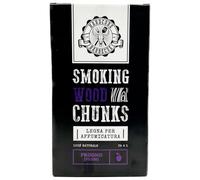 BBQ CHUNK Ciruelo - Plum - Leña para ahumar Hardcore Barbacoa esencia de ciruela - Piezas de madera para ahumar - Aproximadamente 1,5 kg
