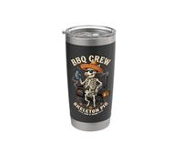 BBQ Crew Skeleton Pig Grill Beer Sombrero Gafas de sol 2 Vaso térmico de acero inoxidable de doble pared