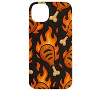 BBQ Drumstick Inferno Fire Cookout Meat Lover Style Carcasa para iPhone 14 Plus