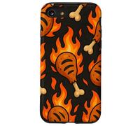 BBQ Drumstick Inferno Fire Cookout Meat Lover Style Carcasa para iPhone SE (2020) / 7/8