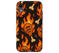BBQ Drumstick Inferno Fire Cookout Meat Lover Style Carcasa para iPhone XR