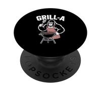 BBQ Gorilla Grill-A Funny Grill PopSockets PopGrip Adhesivo