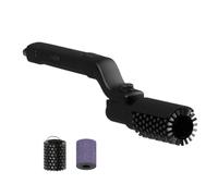 BBQ Grate Scrubber Device - Herramienta de rotación inalámbrica, fibras de alambre rígido, marco de fuerza industrial, alcance extendido | Lawn Deck Cleaning, Outdoor Kitchen Support, Campsite Usage