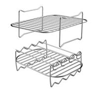BBQ Grill Rack - Metal Cooking Grid, Food Warming Shelf, Raised Roasting Stand, Rust Resistant Barbecue Platforms | Meat Rib Vegetable Holder Dureble Stainless Steel, Outdoor Grilling for Patio
