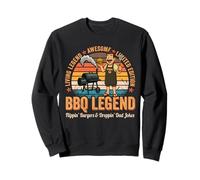 BBQ Legend Dad Joke Grilling Retro Smoker Humor Design Sudadera