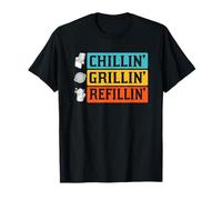 BBQ Lover Barbacoa Grilling Funny Chillin Grillin Recarga Camiseta