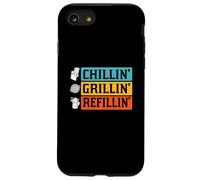 BBQ Lover Barbacoa Grilling Funny Chillin Grillin Recarga Carcasa para iPhone SE (2020) / 7/8