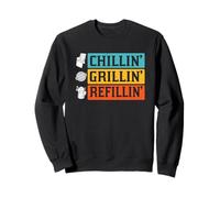 BBQ Lover Barbacoa Grilling Funny Chillin Grillin Recarga Sudadera