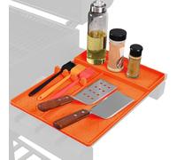 BBQ Mat, Spatula Mat for Outdoor Grill, 16,14 x 11,61 x 0,67 pulgadas Silicone Protector, Utensils and Tools Holder, Drip Pad, Easy to Clean, Heat Resistant Grilling Accessories