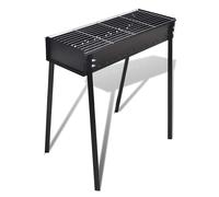 vidaXL Barbacoa de carbón cuadrada con soporte