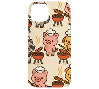 BBQ Party Animals Kawaii Grill Parade Summer Fun Carcasa para iPhone 15 Plus