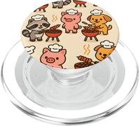 BBQ Party Animals Kawaii Grill Parade Summer Fun PopSockets PopGrip para MagSafe