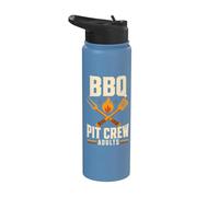 BBQ Pit Crew Camiseta de Barbacoa para Adultos Stainless Steel Insulated Water Bottle