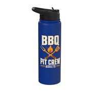 BBQ Pit Crew Camiseta de Barbacoa para Adultos Stainless Steel Insulated Water Bottle
