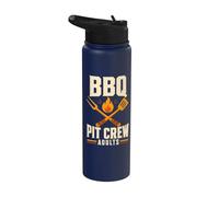 BBQ Pit Crew Camiseta de Barbacoa para Adultos Stainless Steel Insulated Water Bottle