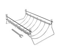 BBQ Rib Rack - BBQ Steak Rack | Stainless Steel Stand for Grilling | Seis ranuras Food Grade Rustproof Roasting Holder, Smoker Tool for Preparing Beef, Pork, Drumsticks, Barbacoa Grill Accessory