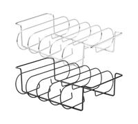 Bbq Rib Rack, Grill Roasting Stand, Carbon Steel Steak Cradle, 12,32 x 9,96 x 2,87 pulgadas Meat Holder, Heat Circulation Tool, for Outdoor Grilling, Backyard Cooking, Camping Barbacoa