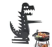 Bbq Sausage Holder, Dinosaur Hot Dog Roaster, Fun Grilling Tool, Reusable Iron Design, for Camping Backyard Picnics Parties, 15.5x12.5x3cm/6.1x4.92x1.18 Inches, Black,1 Piece